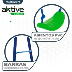 Aktive Columpio Doble Con Balancín -Niños Juguetes Tienda aktive columpio doble con balancin 4