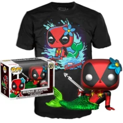 FUNKO POP Marvel Deadpool Sirena Con Camiseta