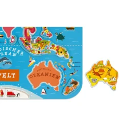 Janod Magnetic World Map Puzzle German Version -Niños Juguetes Tienda janod magnetic world map puzzle german version 2