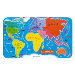 Janod Magnetic World Map Puzzle Spanish Version -Niños Juguetes Tienda janod magnetic world map puzzle spanish version 2