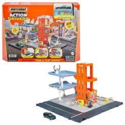Matchbox Garaje Para Coches De Juguete Con Sonidos Almacena Hasta 16 Vehículos Die-Cast
