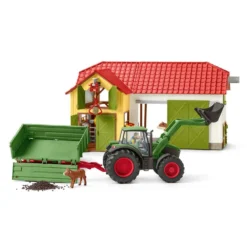 Schleich Tractor Mundo Granja Tractor Con Trailer -Niños Juguetes Tienda schleich tractor mundo granja tractor con trailer 5