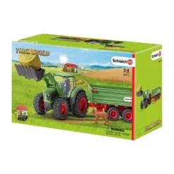 Schleich Tractor Mundo Granja Tractor Con Trailer -Niños Juguetes Tienda schleich tractor mundo granja tractor con trailer 9