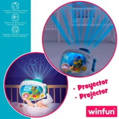 Winfun Proyector De Fondo Marino Para Bebés -Niños Juguetes Tienda winfun proyector de fondo marino para bebes 4